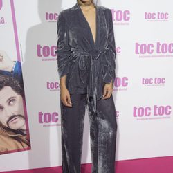 Ana Rujas con un conjunto dos piezas en la premier de la película 'toc toc'