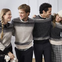 Línea de ropa masculina y femenina con estampados nórdicos en la colección de Uniqlo temporada otoño/invierno 2017 diseñado por Ines de la Fressange