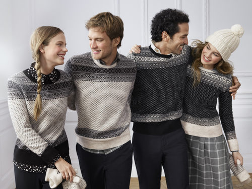 Línea de ropa masculina y femenina con estampados nórdicos en la colección de Uniqlo temporada otoño/invierno 2017 diseñado por Ines de la Fressange