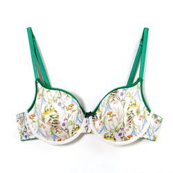 Sujetador de estampado floral de la colección solidaria de Le Bratelier contra el cáncer de mama 2017