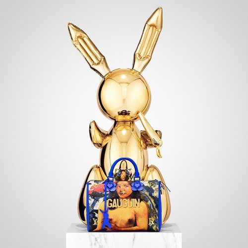Conejo de Jeff Koons y bolso GAUGUIN de la colección '#LVxKoons'