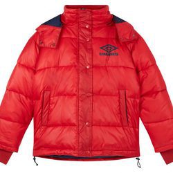 Chaqueta acolchada en color rojo de la colección exclusiva de Umbro para Asos