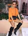 Jessica Goicoechea con un vestido en la Tenerife Fashion Beach