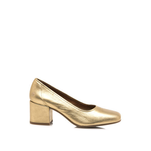 Bailarinas de tacón doradas de la colección de SixtySeven FW17/18