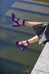 Sandalias de tacón de la colección de Uterqüe con Gilda Ambrosio