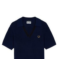 Polo 'piqué' azul marino de la colección cápsula 'Fred Perry x Miles Kane'