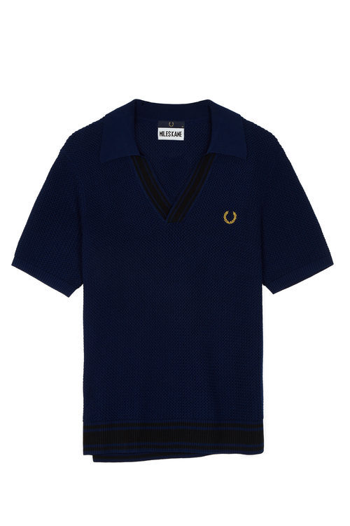 Polo 'piqué' azul marino de la colección cápsula 'Fred Perry x Miles Kane'