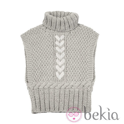 Chaleco de punto gris claro de la colección otoño/invierno 2011-2012 de Guitare