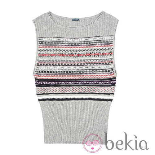 Chaleco de punto de lana gris de la colección otoño/invierno 2011-2012 de Guitare