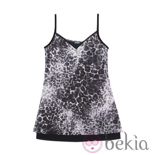 Top de tul de doble faz negro de la colección otoño/invierno 2011-2012 de Guitare
