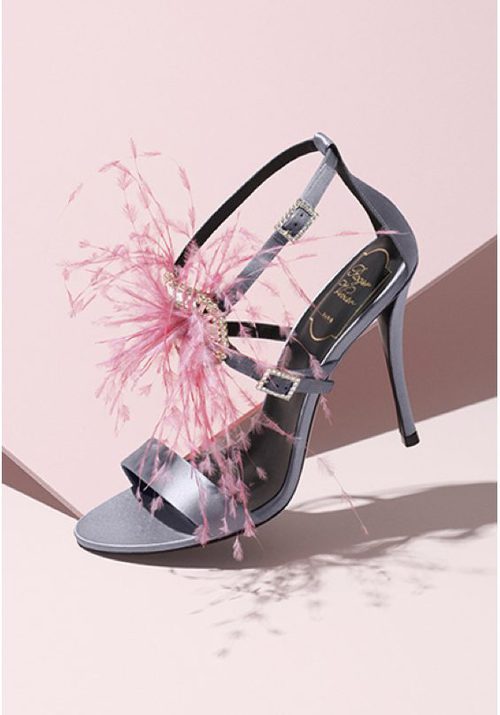 Sandalia de tacón gris de Roger Vivier de la colección especial de Navidad 2017/2018