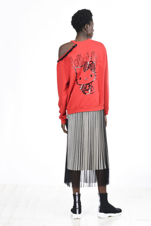 Sudadera roja de la colección homenaje a Hello Kitty de Pinko