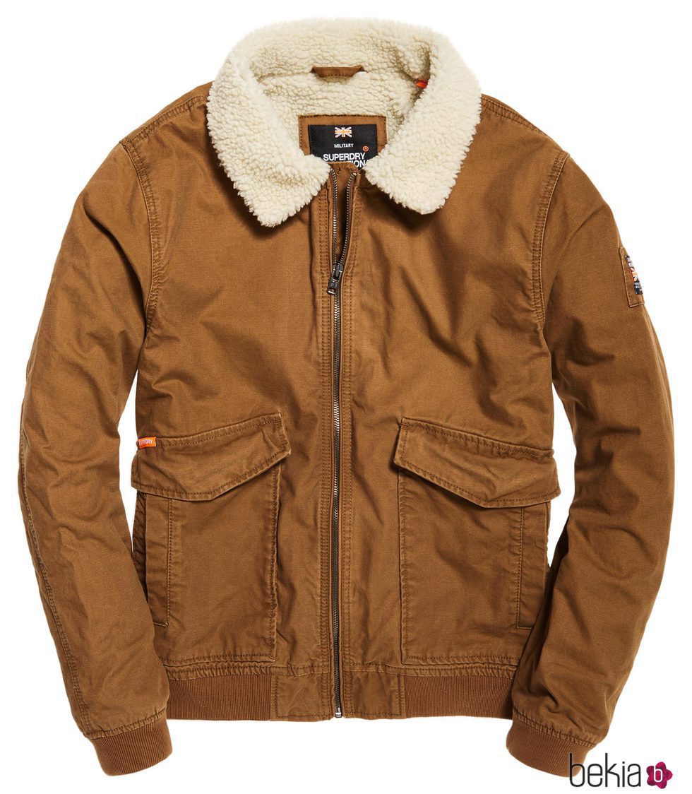 Chaqueta marrón masculina de Superdry de la colección otoño/invierno 2017