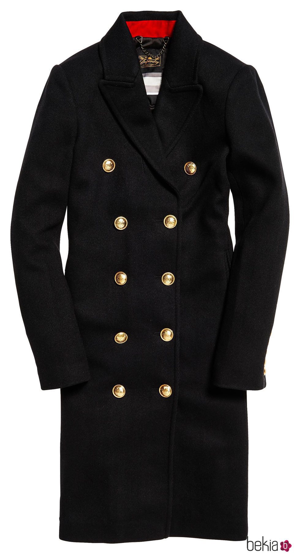 Chaquetón negro de mujer de Superdry de la colección otoño/invierno 2017