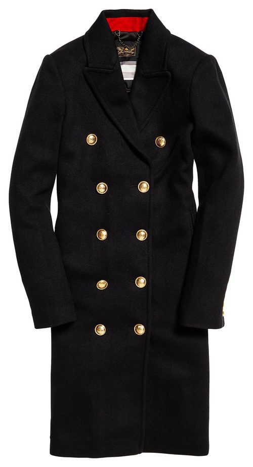 Chaquetón negro de mujer de Superdry de la colección otoño/invierno 2017