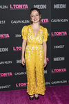 Emily Meade con un vestido largo en la premiere 'I, Tonya' en Nueva York