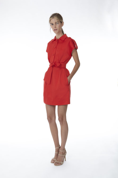 Vestido mini en color rojo de la colección 'Resort 18' de '2ND LAB by The 2nd Skin Co'