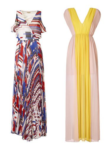 Vestido largo bicolor de la colección Liu Jo para primavera/verano 2018