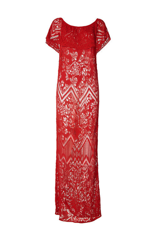 Vestido largo de encaje de la colección Liu Jo para primavera/verano 2018