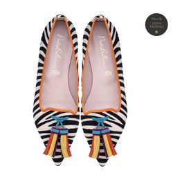 Bailarinas con estampado de cebra de Pretty Ballerinas de la colección de verano 2018 por Olivia Palermo