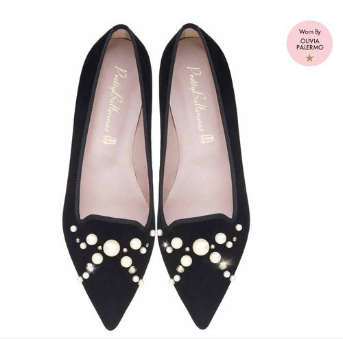 Bailarinas negras de Pretty Ballerinas de la colección de verano 2018 por Olivia Palermo