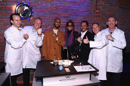 Alicia Keys, Swizz Beatz, Julien Tornare junto a relojeros de Zenith en el evento benéfico de Nueva York