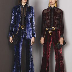 Trajes de terciopelo de la colección Pre-Fall 2018 de Versace