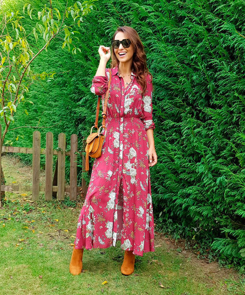 Paula Echevarría con un total look bohemio