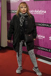 La cantante Massiel con leggins grises en el estreno del musical 'Casi normales' en Madrid