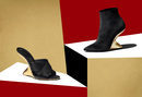 Zapatos negros con tacón dorado de la colección Navidad 2017 de Salvatore Ferragamo