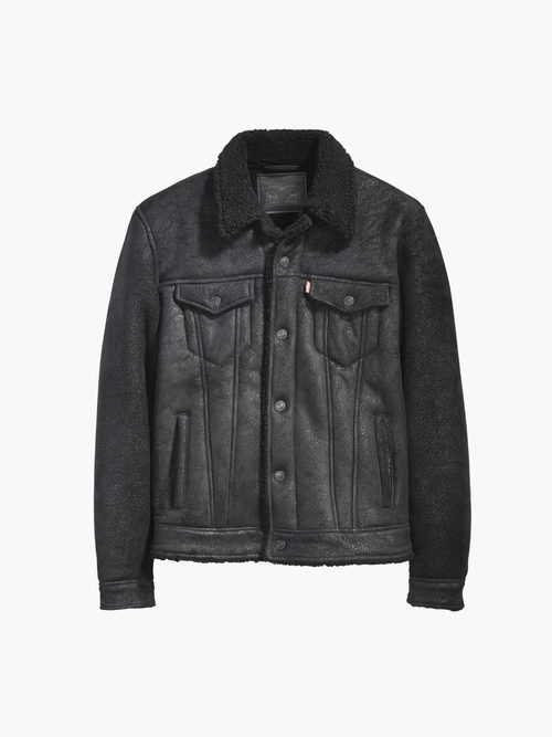 Cazadora negra con borreguito para hombre de 'The Levi's Holiday 2017 Collection'