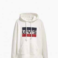 Sudadera blanca con logo para mujer de 'The Levi's Holiday 2017 Collection'