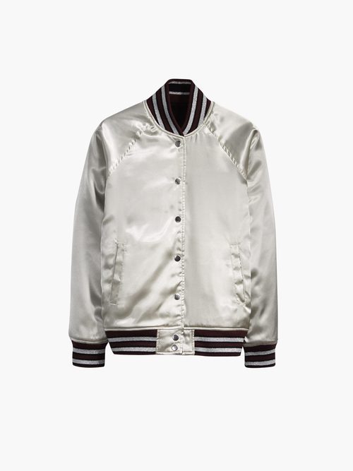 Bomber plateada para mujer de 'The Levi's Holiday 2017 Collection'.