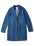 Abrigo denim con bolsillos delanteros para mujer de la colección de Primavera-Verano 2018 de Esprit