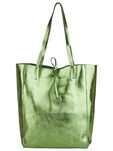 Bolso tipo saco verde metalizado para mujer de la colección de Primavera-Verano 2018 de Esprit