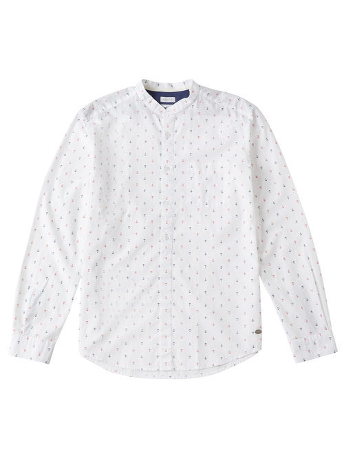 Camisa blanca con anclas para hombre de la colección de Primavera-Verano 2018 de Esprit