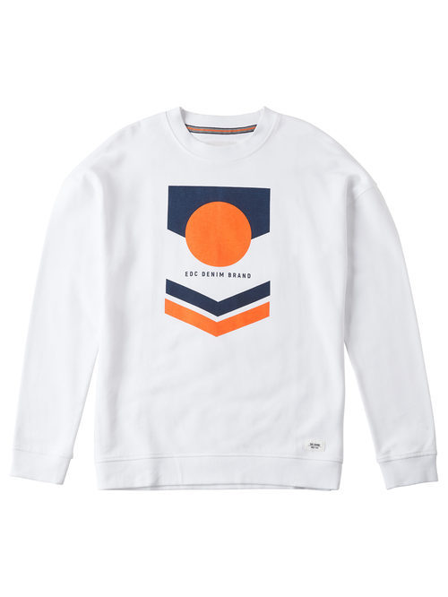 Sudadera blanca con dibujo para hombre de la colección de Primavera-Verano 2018 de Esprit