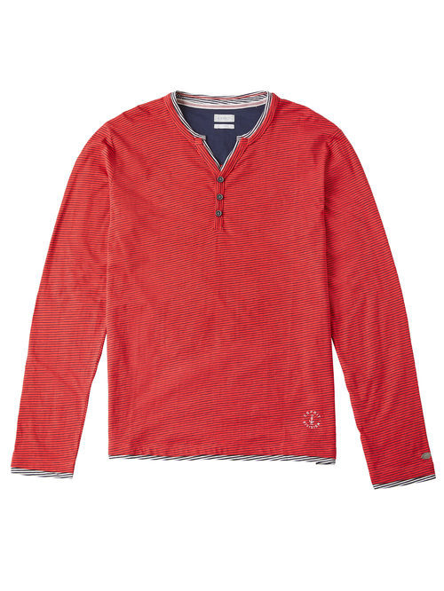 Camiseta roja con rayas horizonrales para hombre de la colección de Primavera-Verano 2018 de Esprit