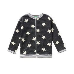 Sudadera gris con estrellas para niña de la colección de Primavera 2018 de Benetton