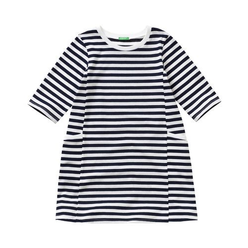 Vestido de rayas horizontales para niña de la colección de Primavera 2018 de Benetton