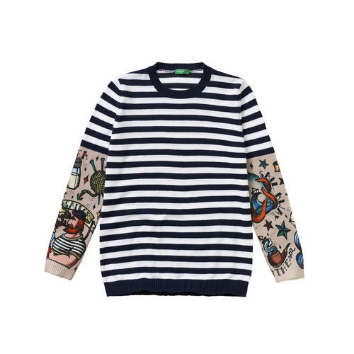 Jersey de rayas para niño de la colección de Primavera 2018 de Benetton