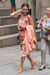 Paula Echevarría con un look de Dolores Promesas en el Corpus Christi de Candás