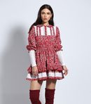 Vestido rojo de flores de Guts & Love de la colección otoño/invierno 2018