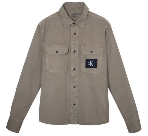 Camisa beige masculina de Calvin Klein de la colección primavera jeans 2018