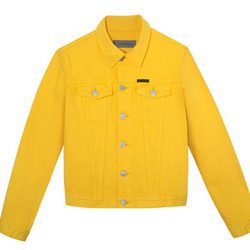 Chaqueta color mostaza femenina de Calvin Klein de la colección primavera jeans 2018
