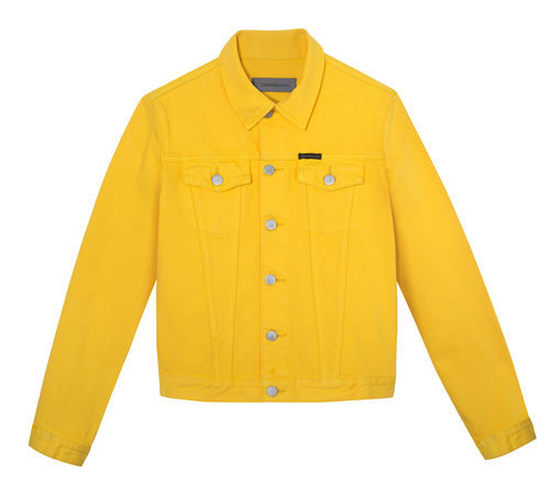 Chaqueta color mostaza femenina de Calvin Klein de la colección primavera jeans 2018