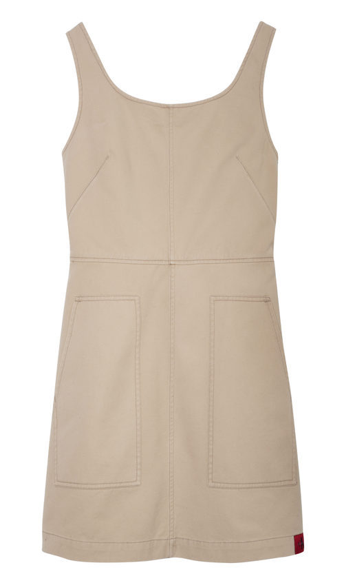 Vestido de tirantes beige de Calvin Klein de la colección primavera jeans 2018