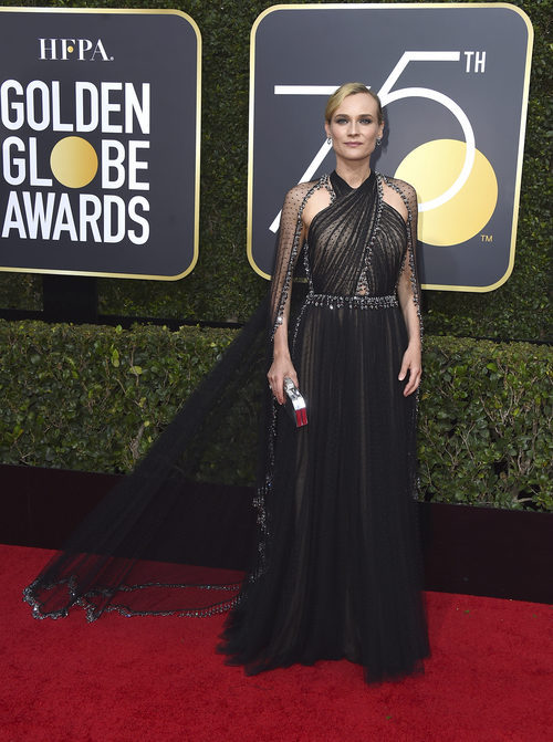 Diane Kruger vestida de Prada en los Globos de Oro 2018