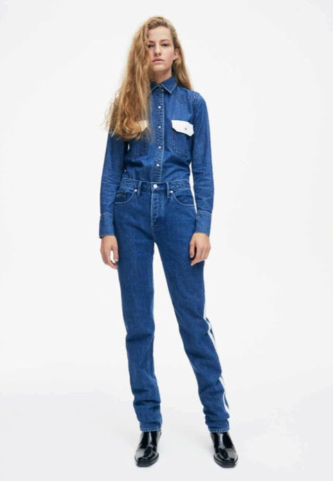 Total denim femenino de Calvin Klein de la colección primavera jeans 2018