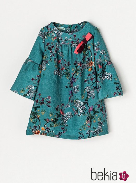 Vestido verde de Nanos que la princesa Leonor llevó al 80 cumpleaños del rey Juan Carlos